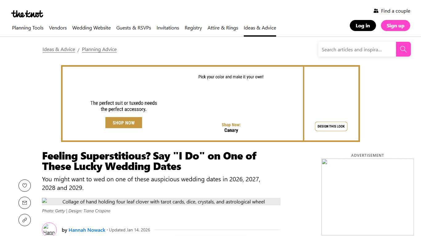 Lucky and Unlucky Wedding Dates in 2026, 2027, 2028 and 2029