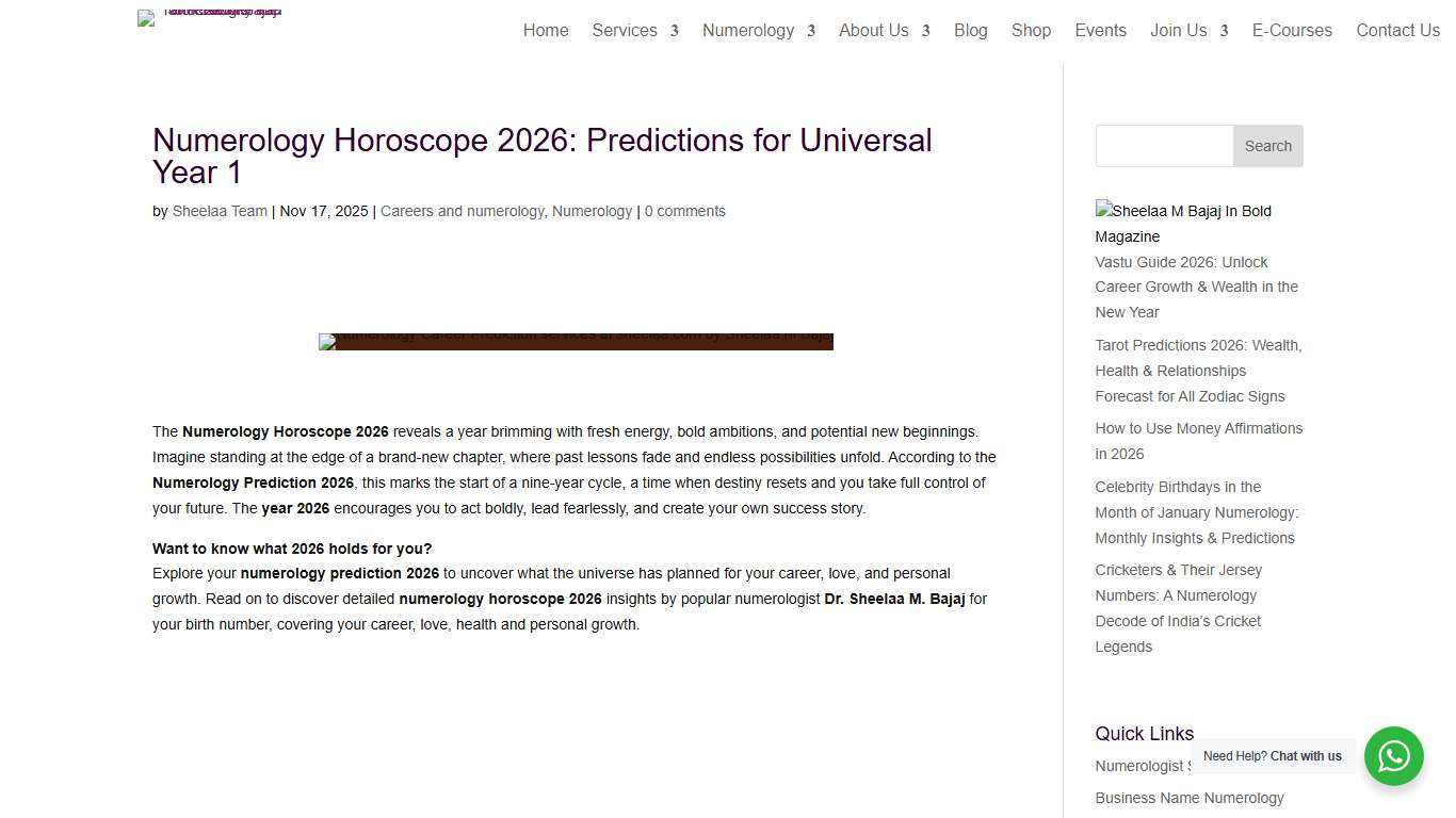Numerology Horoscope 2026: Predictions for Universal Year 1